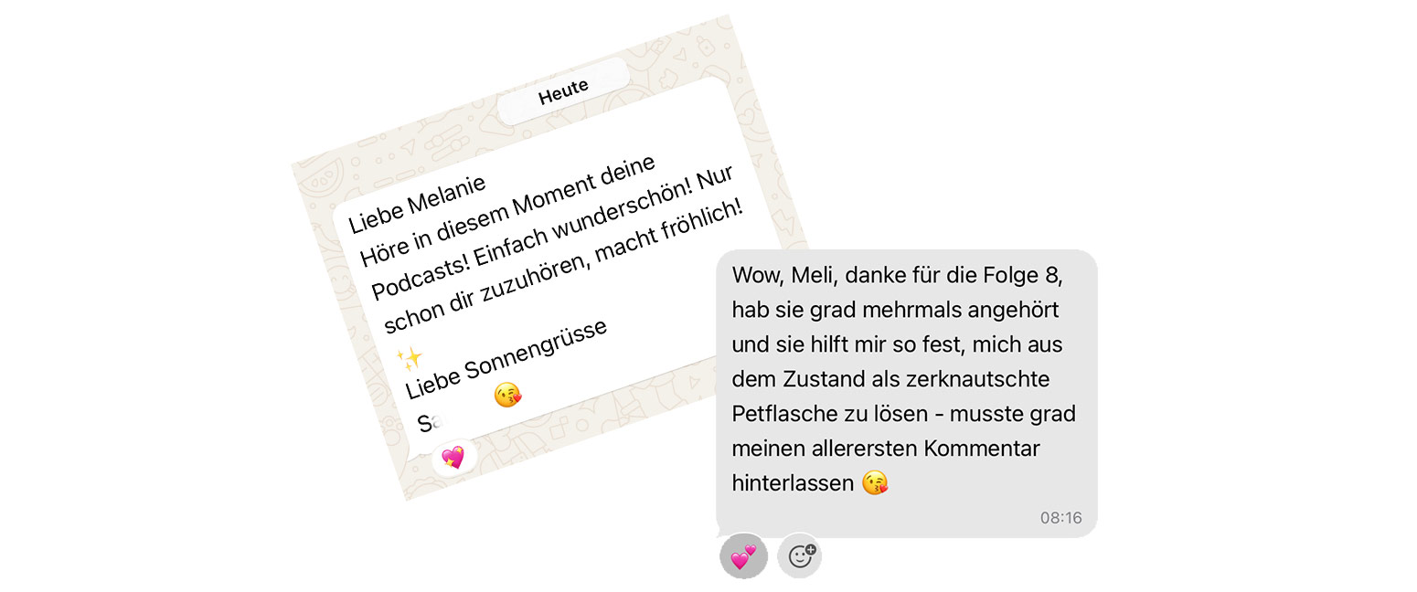 begeisterte Feedbacks von HörerInnen vom Lichtkraft Talks Podcast