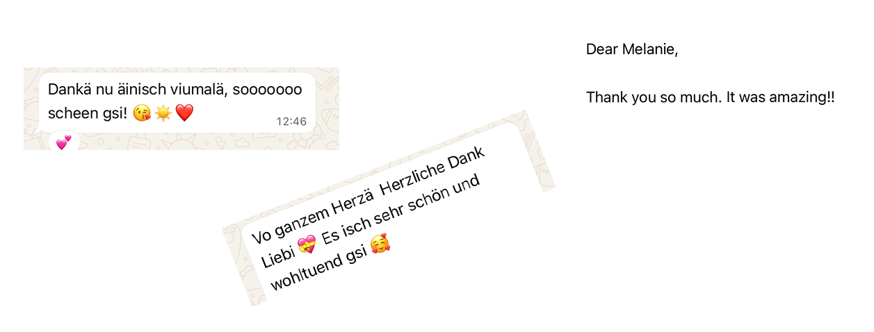 Happy Feedback Screenshot der Meditations Flows von Melanie B&uuml;tikofer